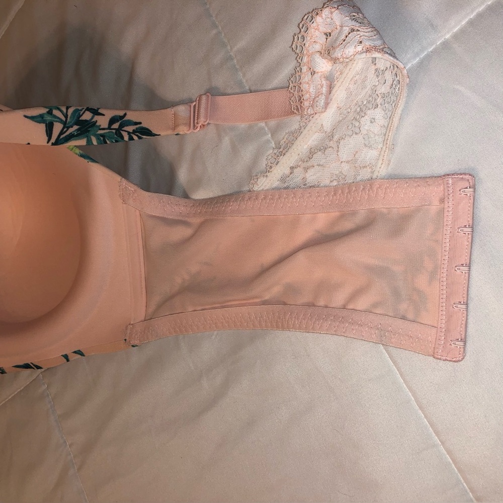 Plunge bra, Floral Peach and Green Bra, Cacique size 42 DD, new without tag - Picture 9 of 9